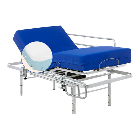 Pack Cama Articulada regulável em altura com Colchão Viscoelástico Professional V6 (80x190 cm, Grades)