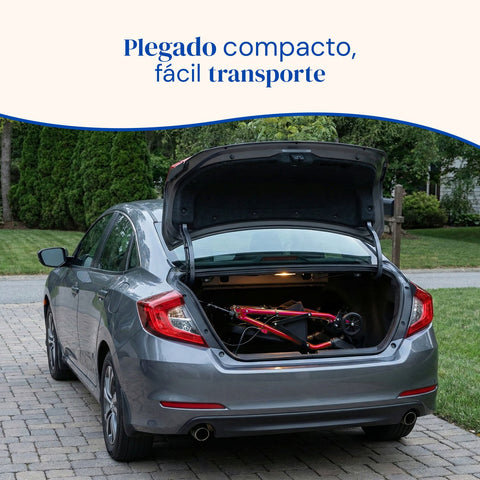 Andarilho Lambda | Quatro rodas, assento e encosto, andarilho para idosos (Azul)