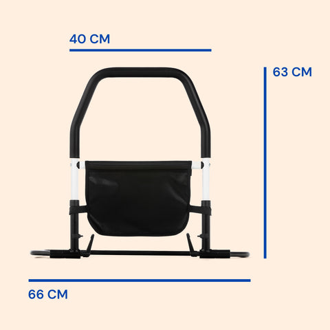 Barreira de cama para adulto | Apoio dobrável | Altura e inclinação ajustáveis