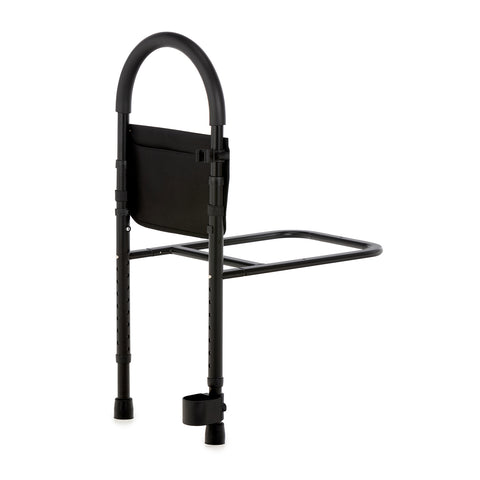 Barreira de cama para adultos | Apoio fixo | Regulável em altura com suporte para bengala