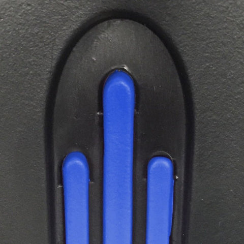 Muleta de alumínio com punho anatómico de borracha cor azul