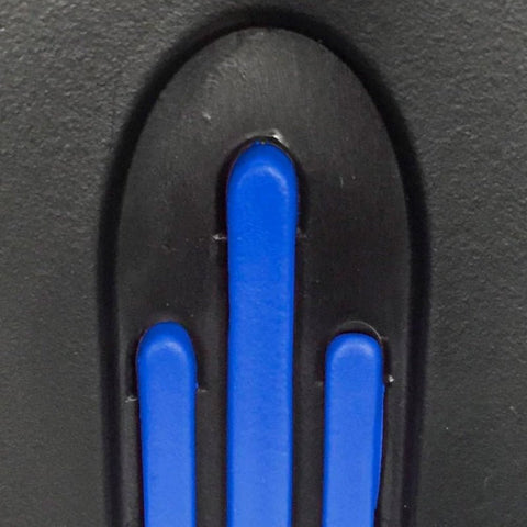 Pack 2 muletas de alumínio com punho anatómico de borracha cor azul