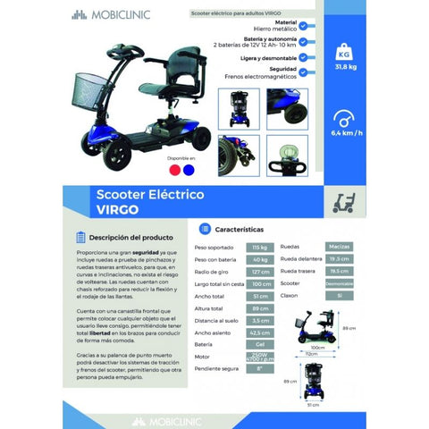 Scooter elétrica para mobilidade reduzida Virgo